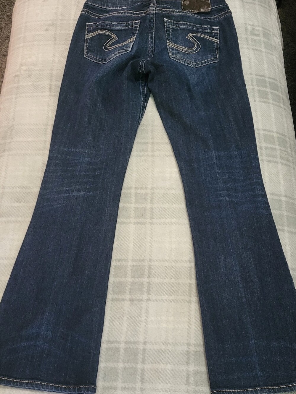 Silver Suki Jeans Women's Dark Blue Wide Leg Flare Jeans